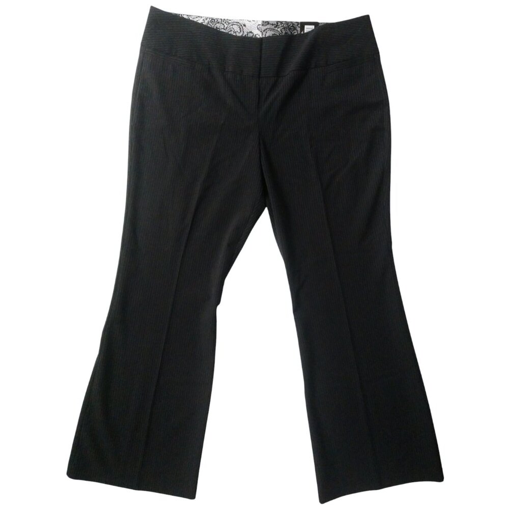 NWT Metaphor Women's Modern Fit Bootcut Black Pinstripe Dress Pants Size 12S